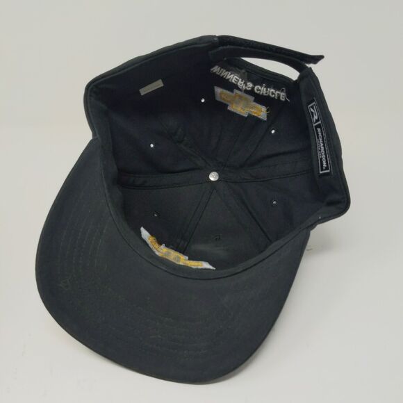 Chevrolet Strapback Hat Black Adjustable Winner's Circle Chevy Embroidered Logo - Picture 9 of 12